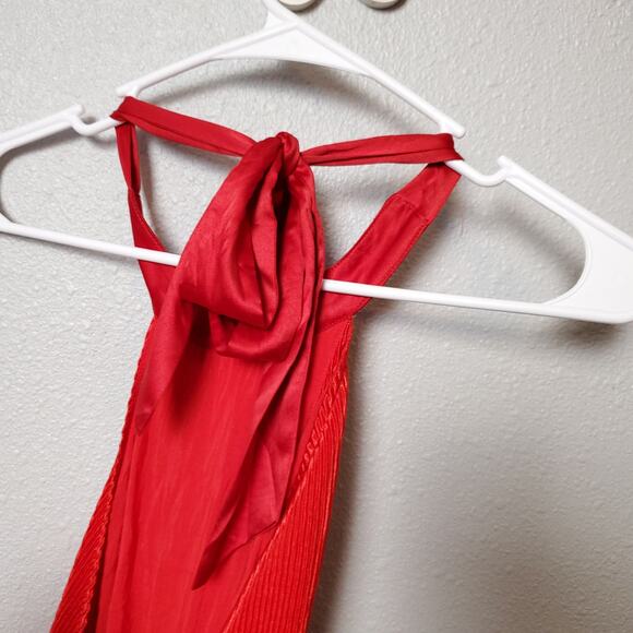 NWT ANTHROPOLOGIE Pleated Halter Neck Jumpsuit - Picture 9 of 12